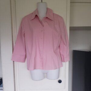 Fred David Pink Button up Blouse Size PL